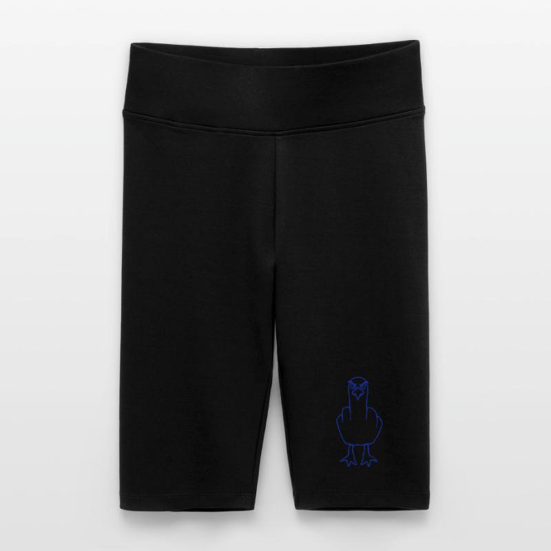 Möwe Mittelfinger Beleidigung Stinkefinger frech Frauen High Waist Bikershorts