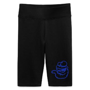 Worm Laughing Crazy Squinting Silly Stupid - Women's High-waist bike Shorts - black - Front