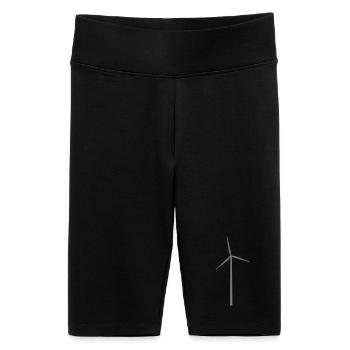 Windmill Windmühle Windrad - Frauen High Waist Bikershorts - Schwarz - Vorne