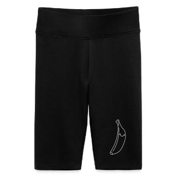 Réplique minimale sur le sourire de la banane - Short cycliste taille haute Femme - noir - Devant