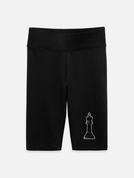 Chess piece king - Women's High-waist bike Shorts - black