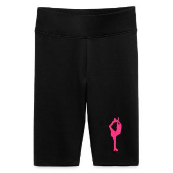 figure skating - Women's High-waist bike Shorts - black - Front