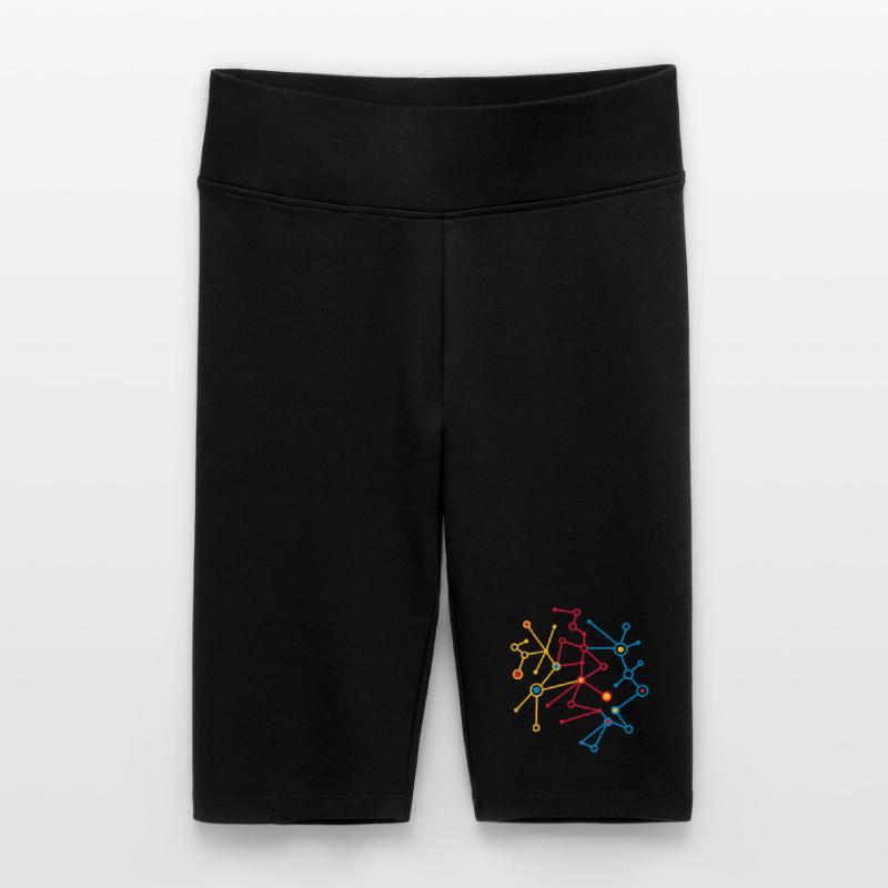 molecular pattern Women's High-waist bike Shorts