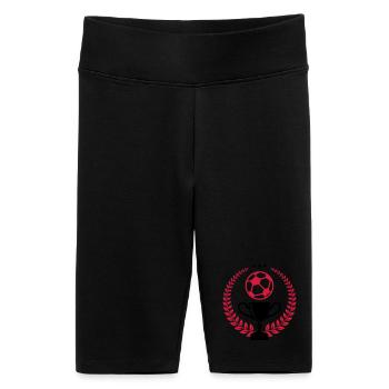 Trophée Football : La Couronne du Champion - Short cycliste taille haute Femme - noir - Devant