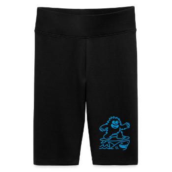 Monstre de surf - Short cycliste taille haute Femme - noir - Devant