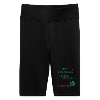 Mom  Grandma - Frauen High Waist Bikershorts - Schwarz - Vorne