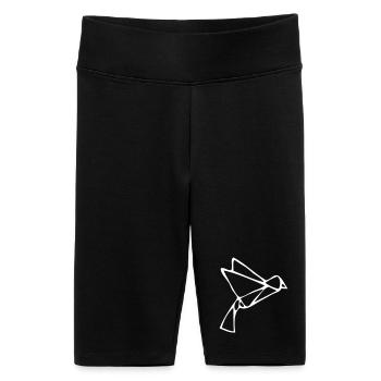 Origami Hirondelle - Short cycliste taille haute Femme - noir - Devant
