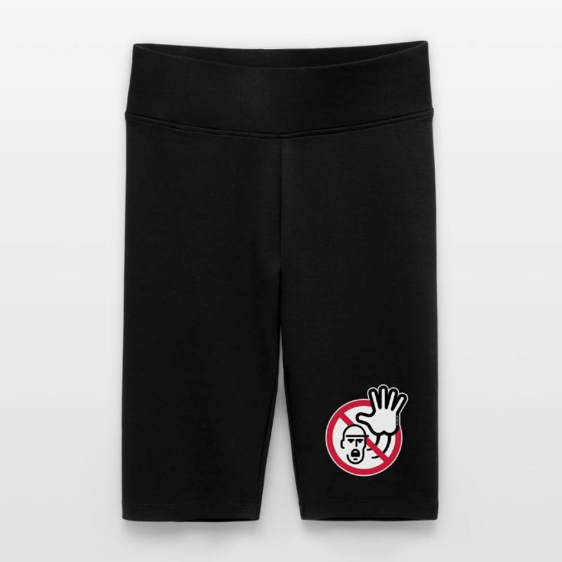 Warnzeichen / Warnung / Verbot (Symbol / 3C) Frauen High Waist Bikershorts