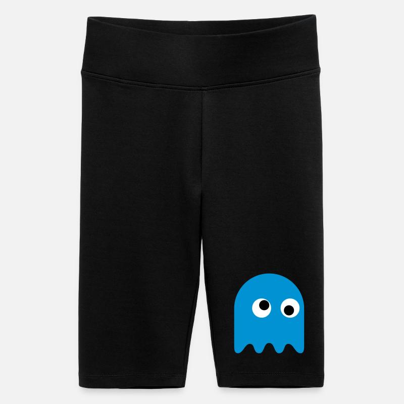 Game Classics Ghost - Frauen High Waist Bikershorts - Schwarz