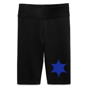 Sheriffstern - Short cycliste taille haute Femme - noir - Devant