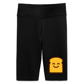 Cute Toast - Frauen High Waist Bikershorts - Schwarz - Vorne