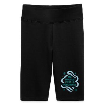 Mein Medikament ist Powder / Ski / Snowboard - Frauen High Waist Bikershorts - Schwarz - Vorne