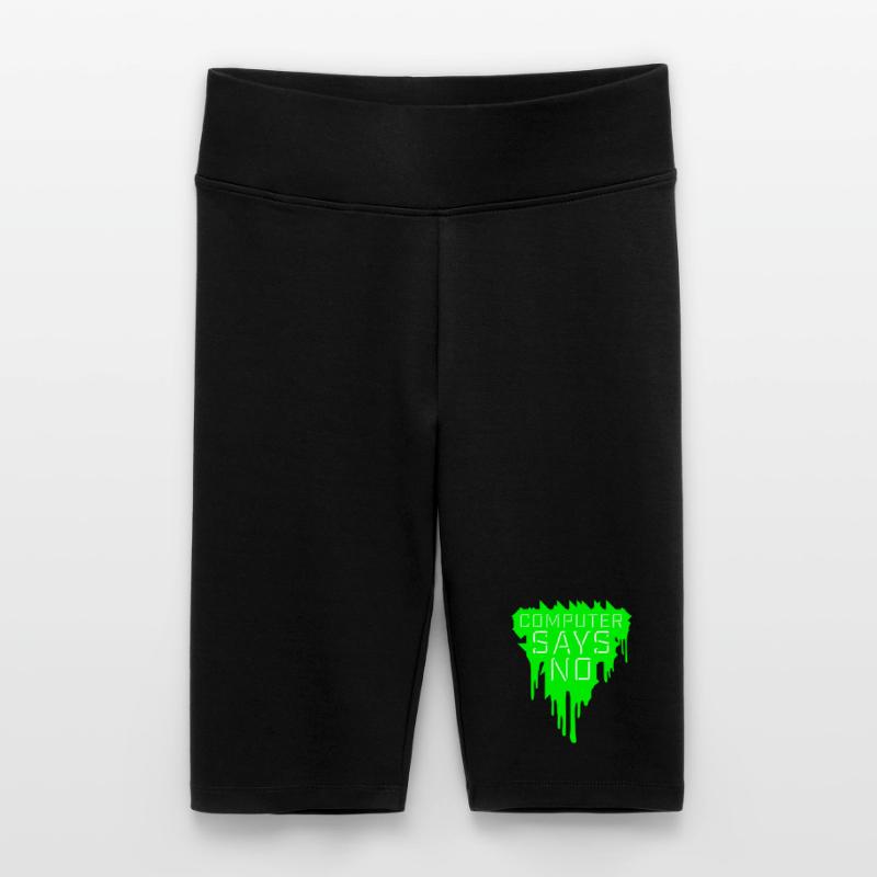 L’ordinateur dit pas de technique drôle de nerd programmeur Short cycliste taille haute Femme