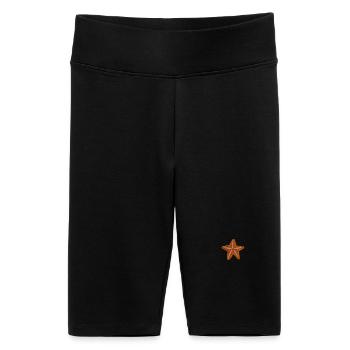 Étoile de mer brodée - Short cycliste taille haute Femme - noir - Devant
