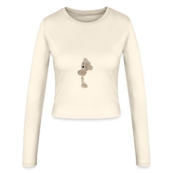 teddy - Frauen Slim Fit Langarmshirt - Creme - Vorne - AI Model Female 172 light (172cm)