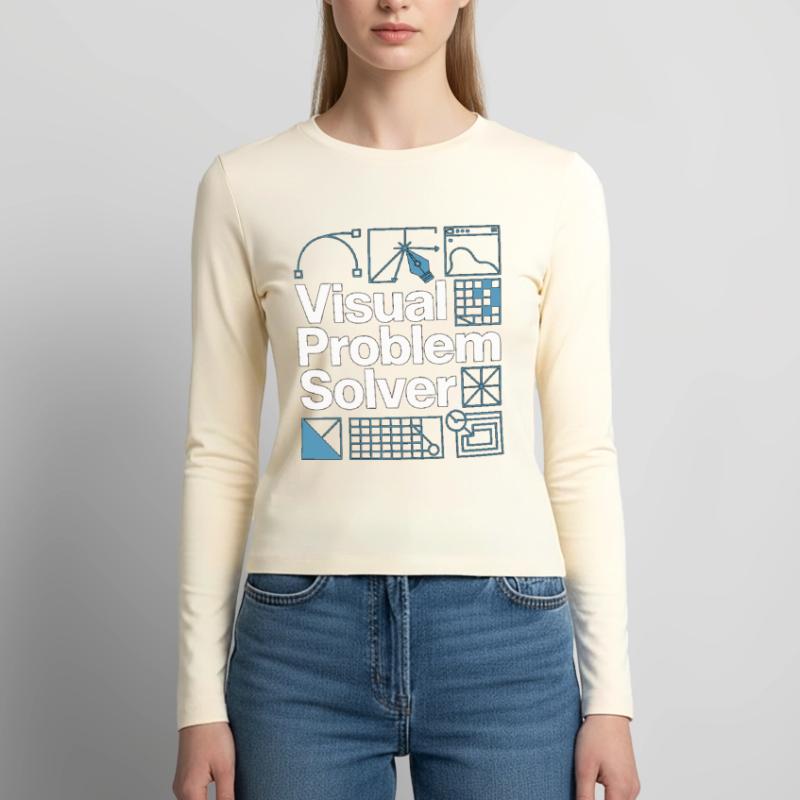 Graphic Designer Visual Problem Creative Designer Women's Slim Fit Longsleeve