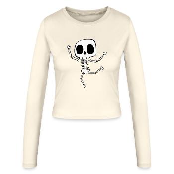 Squelette - Manches longues slim fit Femme - crème - Devant - AI Model Female 172 light (172cm)