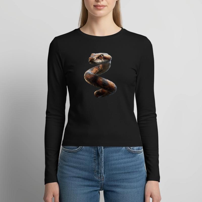 serpent, python, cobra, serpent à sonnettes, serpents Manches longues slim fit Femme