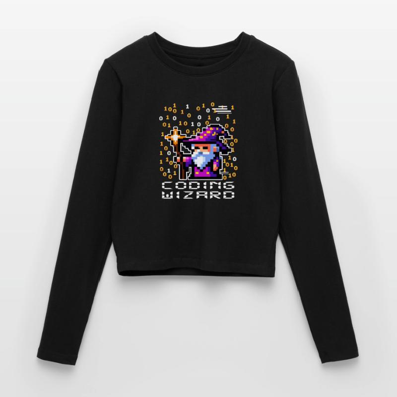 Wizard Pixel Code Women's Slim Fit Longsleeve