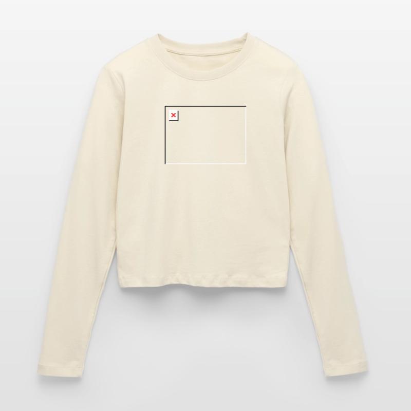 Missing Image – File Not Found Querformat Frauen Slim Fit Langarmshirt