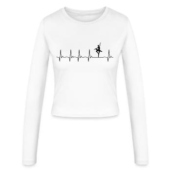 Ballett - Ballerina - Tänzerin - Frauen Slim Fit Langarmshirt - Weiß - Vorne - AI Model Female 172 light (172cm)
