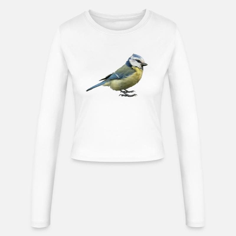 Blue tit 2 - Women's Slim Fit Longsleeve - white