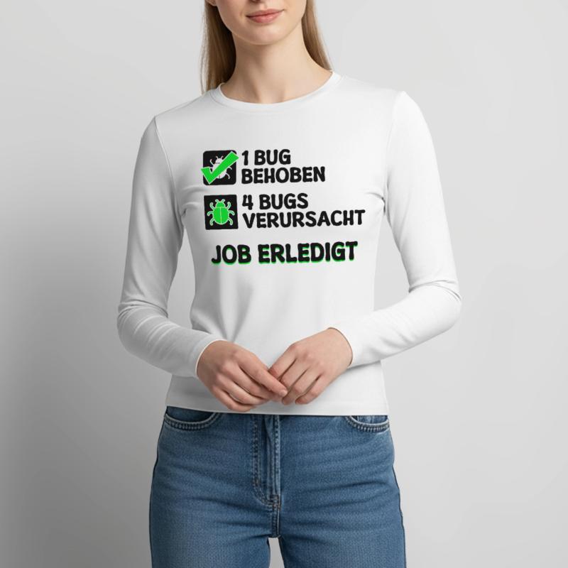 Open Source Bugfixing Bugs Developer Programmier Frauen Slim Fit Langarmshirt