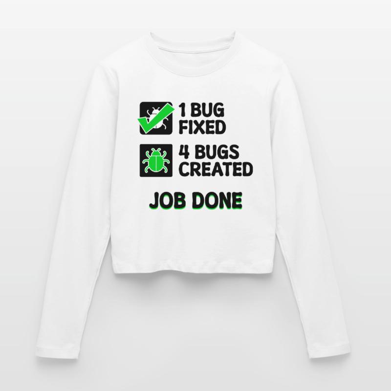 Programmierer Developer Bugfixing Bugs Skripting Frauen Slim Fit Langarmshirt