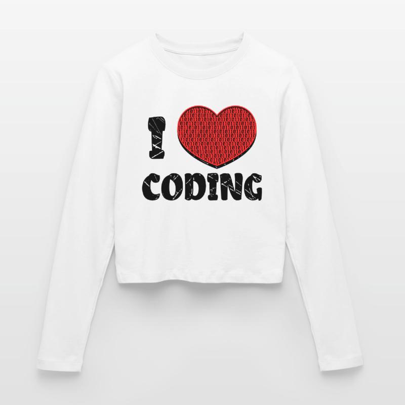 Script de code Debug Heart Statement Manches longues slim fit Femme