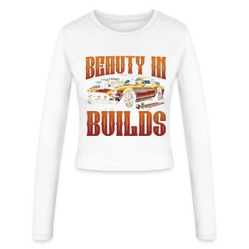 Auto Restauration Beauty In Builds - Frauen Slim Fit Langarmshirt - Weiß - Vorne - AI Model Female 172 light (172cm)