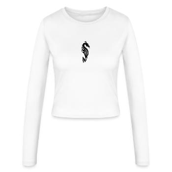 Monstrous sea snake or dragon vector - Women's Slim Fit Longsleeve - white - Front - AI Model Female 172 light (172cm)