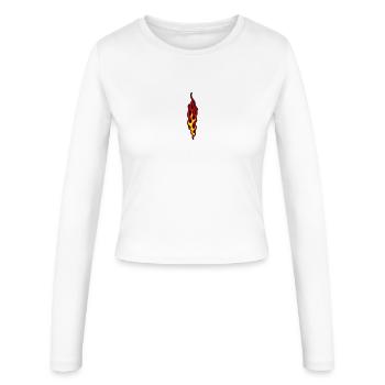 flammen - Manches longues slim fit Femme - blanc - Devant - AI Model Female 172 light (172cm)