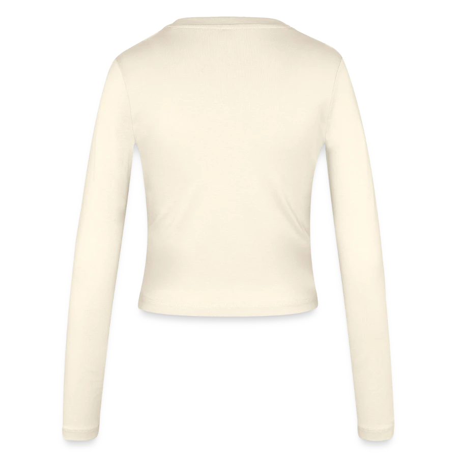 Pisa badge on a women's slim fit longsleeve, creme, back