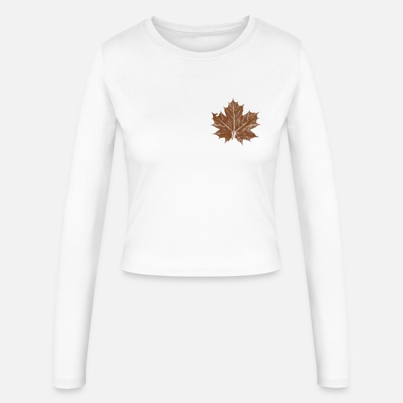 maple leaf - Women's Slim Fit Longsleeve - white