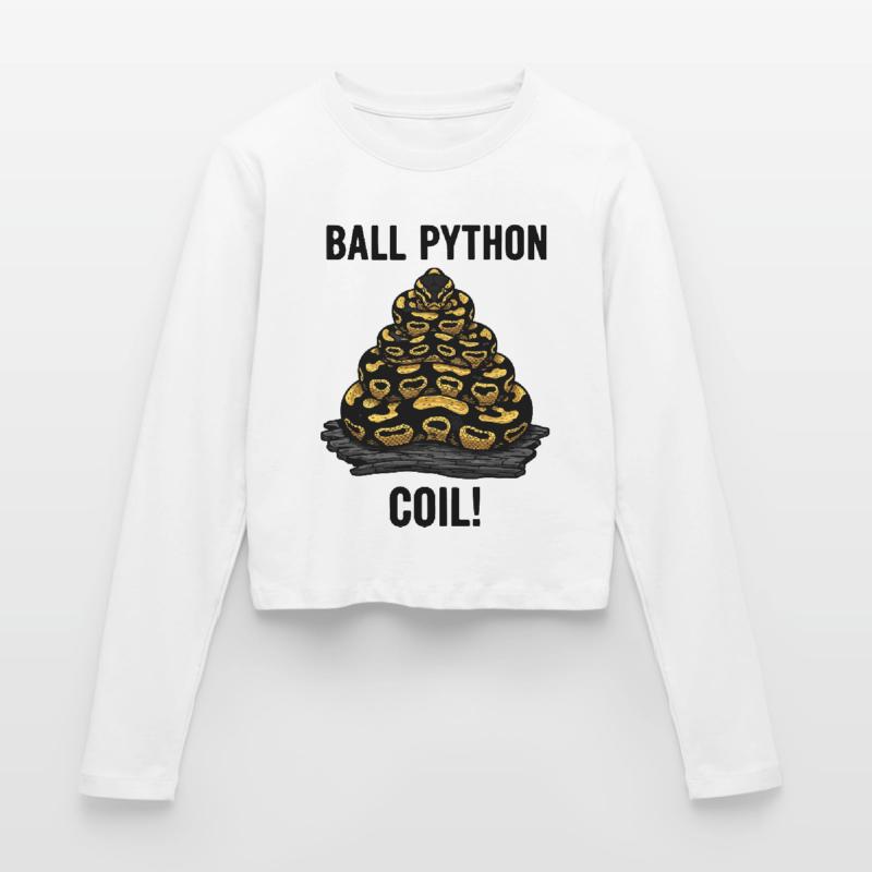 Python Royal Ball Python Coil Reptile Pyramide Manches longues slim fit Femme