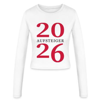 Aufsteiger 2026 Aufstieg - Frauen Slim Fit Langarmshirt - Weiß - Vorne - AI Model Female 172 light (172cm)