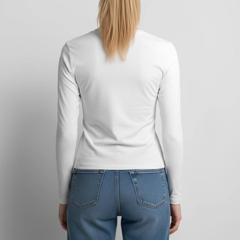 Weihnachtskrippe Frauen Slim Fit Langarmshirt