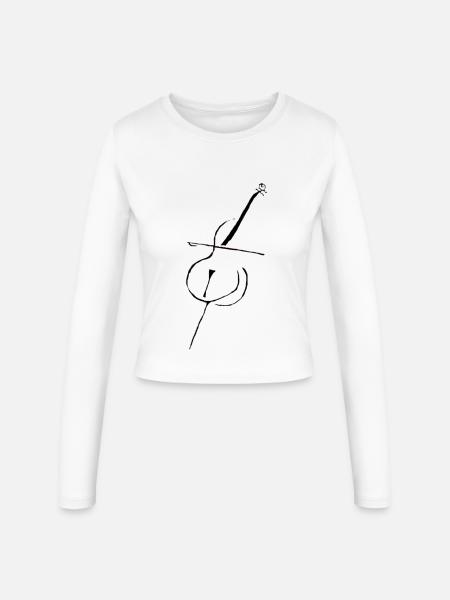 Cello pur - Frauen Slim Fit Langarmshirt - Weiß