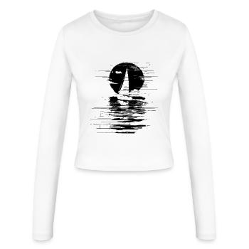 Sailing Drawing - Women's Slim Fit Longsleeve - white - Front - AI Model Female 172 light (172cm)