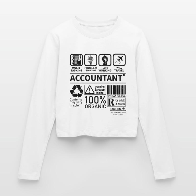 Accountant Multi Tasking Problem Solving Hard Work Frauen Slim Fit Langarmshirt