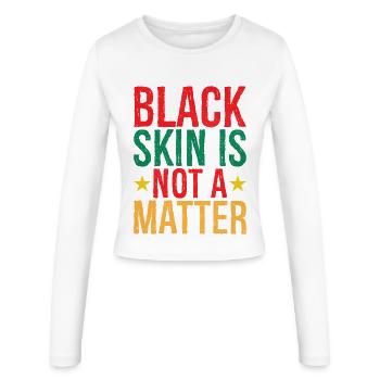 La peau noire n’est pas une matière chemise - Manches longues slim fit Femme - blanc - Devant - AI Model Female 172 light (172cm)