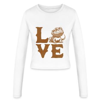 LOVE Bearded Dragons Beardie Lover - Women's Slim Fit Longsleeve - white - Front - AI Model Female 172 light (172cm)