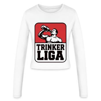 Conception de motivation de la Drinker League - Manches longues slim fit Femme - blanc - Devant - AI Model Female 172 light (172cm)