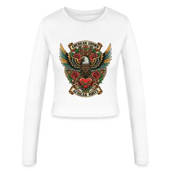 African American Heritage - Frauen Slim Fit Langarmshirt - Weiß - Vorne - AI Model Female 172 light (172cm)