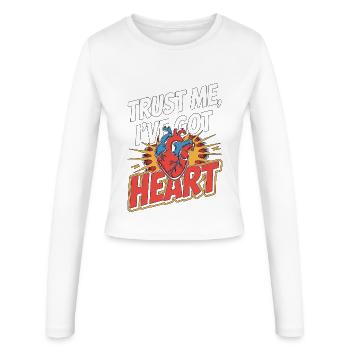 Technicien cardiaque, crois-moi, j’ai un technicien en écho cardiaque - Manches longues slim fit Femme - blanc - Devant - AI Model Female 172 light (172cm)