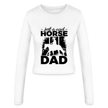 Père cheval - Manches longues slim fit Femme - blanc - Devant - AI Model Female 172 light (172cm)