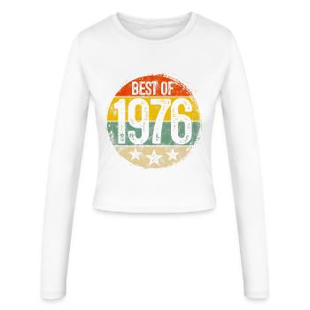 Meilleur de 1976 Coucher du soleil 50e anniversaire - Manches longues slim fit Femme - blanc - Devant - AI Model Female 172 light (172cm)