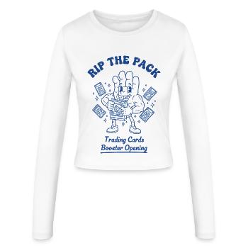 Rip The Pack Trading Cards Booster Opening - Women's Slim Fit Longsleeve - white - Front - AI Model Female 172 light (172cm)