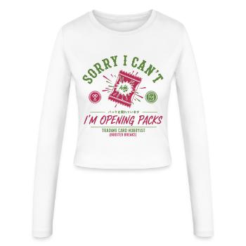 Désolé, je ne peux pas, j’ouvre les packs de cartes à collectionner - Manches longues slim fit Femme - blanc - Devant - AI Model Female 172 light (172cm)