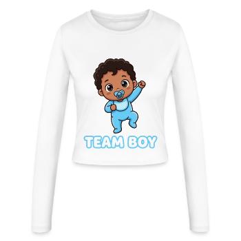 Team Boy Bébé Mignon Design - Manches longues slim fit Femme - blanc - Devant - AI Model Female 172 light (172cm)